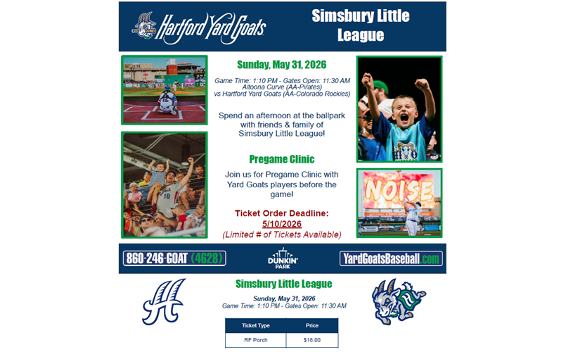 Yard Goats Day - May 31st