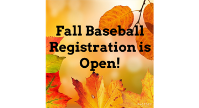 2023 Fall Baseball & Softball Registration is Closed!